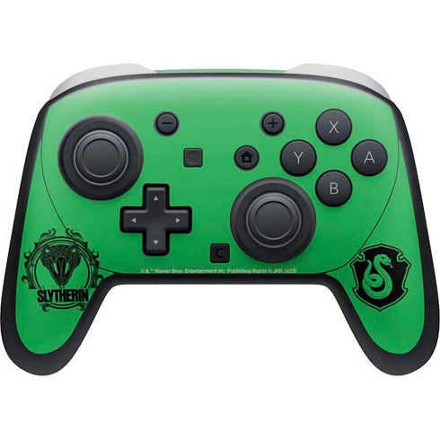 Wizarding Worlds Harry Potter Slytherin Illustration Nintendo Switch 2 (2025) Pro Controller Skin