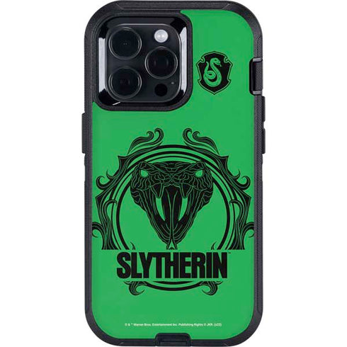 Wizarding Worlds Harry Potter Slytherin Illustration Otterbox Defender iPhone Skin