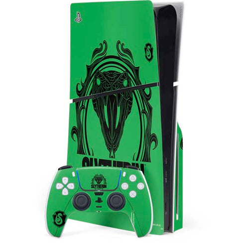 Wizarding Worlds Harry Potter Slytherin Illustration PlayStation PS5 Skins