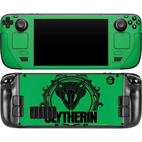 Wizarding Worlds Harry Potter Slytherin Illustration Steam Deck Handheld Gaming Computer OLED Skin