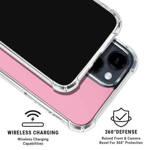 Smart Cover Pink iPhone 15 Clear Case