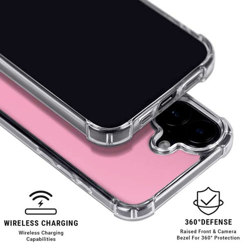Smart Cover Pink iPhone 16 Clear Case