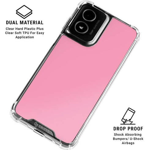 Smart Cover Pink Moto G Power 5G (2024) Clear Case