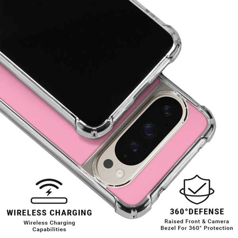 Smart Cover Pink Pixel 9/9 Pro Clear Case