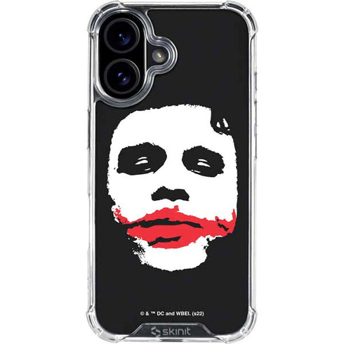 The Dark Knight Smeared Joker iPhone 16 Clear Case
