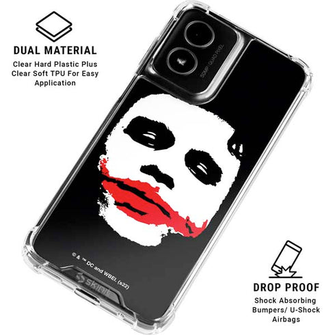 The Dark Knight Smeared Joker Moto G Power 5G (2024) Clear Case