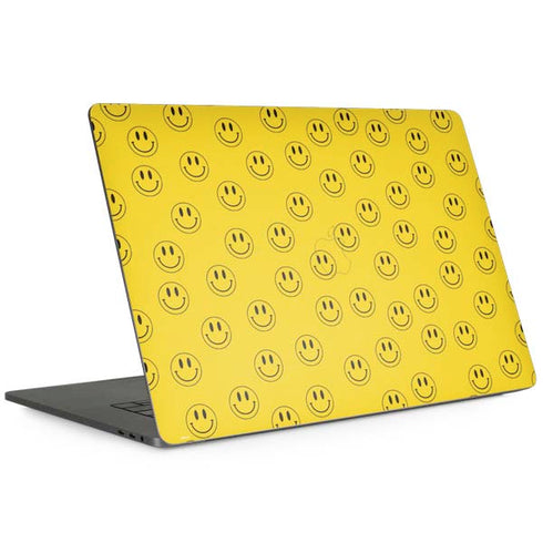 Happy Face Pattern MacBook Skins