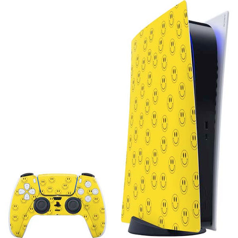 Happy Face Pattern PlayStation PS5 Skins