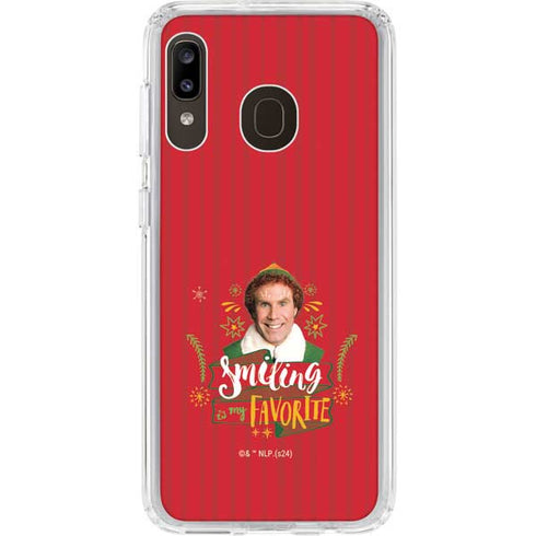 Elf Smiling is my Favorite Galaxy A20 Clear Case