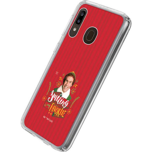Elf Smiling is my Favorite Galaxy A20 Clear Case