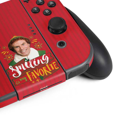 Elf Smiling is my Favorite Nintendo Switch (2017-2021) Joy-Con Controller Skin