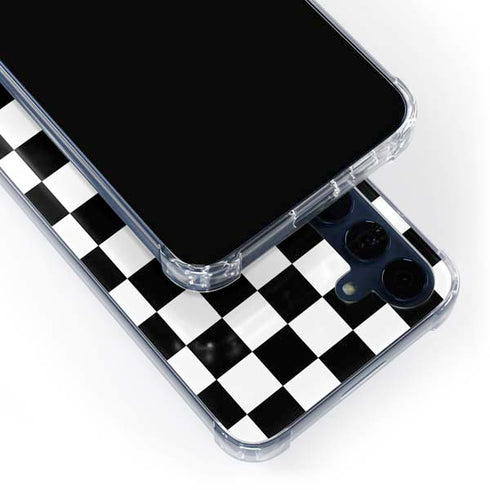 Sneakerhead Checkered Galaxy A55 5G Clear Case