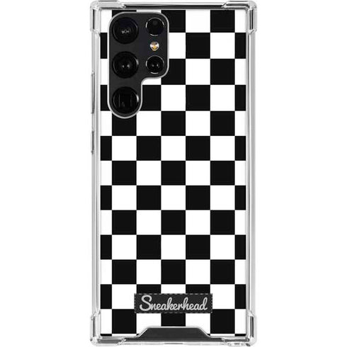 Sneakerhead Checkered Galaxy S23 Ultra Clear Case