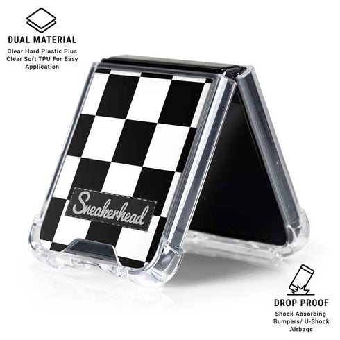 Sneakerhead Checkered Galaxy Z Flip7 Clear Case