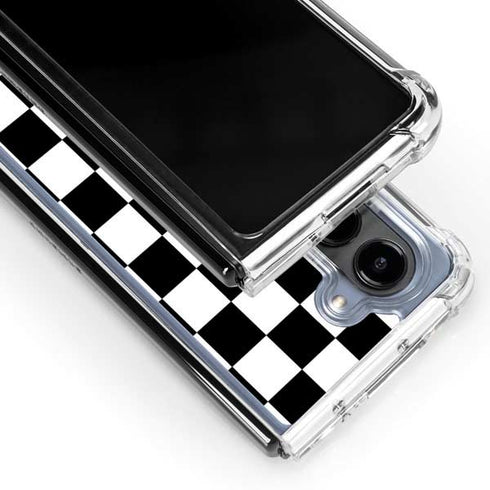 Sneakerhead Checkered Galaxy Z Fold5 5G Clear Case