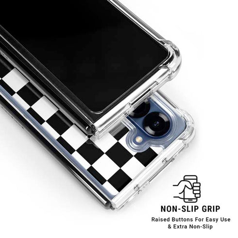 Sneakerhead Checkered Galaxy Z Fold7 Clear Case