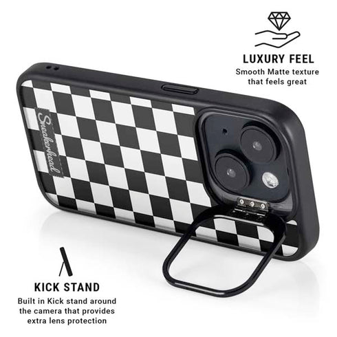 Sneakerhead Checkered iPhone 14 Plus Kickstand Case