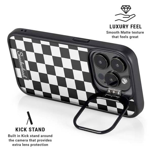 Sneakerhead Checkered iPhone 15 Pro Kickstand Case