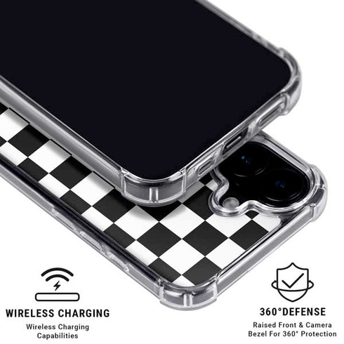 Sneakerhead Checkered iPhone 16 Plus Clear Case