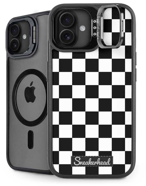 Sneakerhead Checkered iPhone 16 Plus Kickstand Case