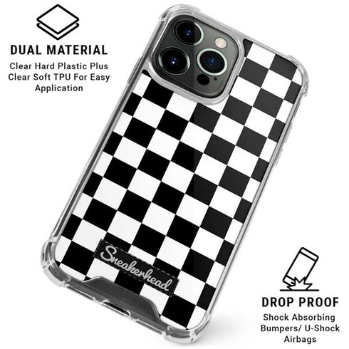 Sneakerhead Checkered iPhone 16 Pro Max Clear Case