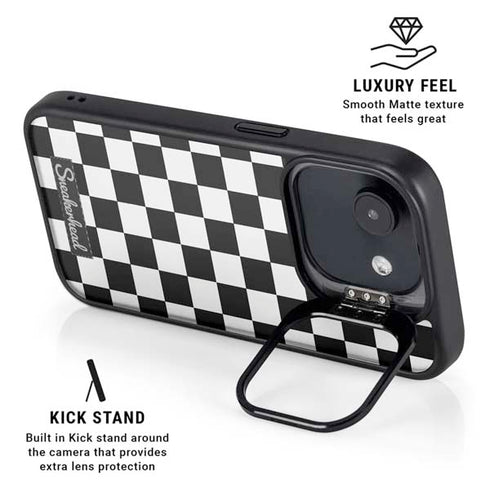Sneakerhead Checkered iPhone 16e Kickstand Case