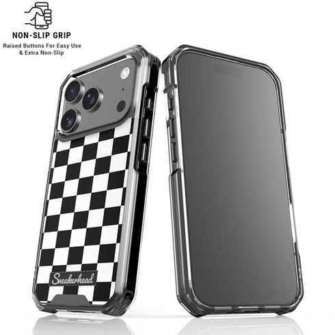 Sneakerhead Checkered iPhone 17 Pro Max Clear Case