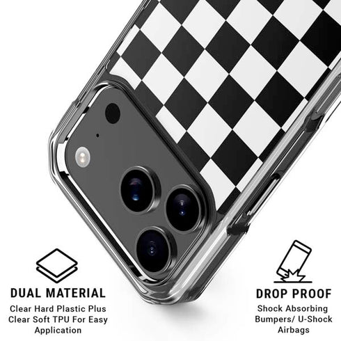 Sneakerhead Checkered iPhone 18 Pro Clear Case