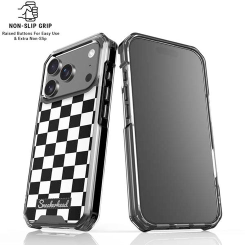 Sneakerhead Checkered iPhone 18 Pro Clear Case