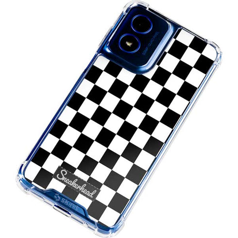 Sneakerhead Checkered Moto G 5G (2024) Clear Case