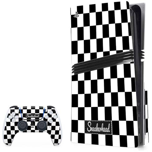 Sneakerhead Checkered PS5 Pro Disk Bundle Skin