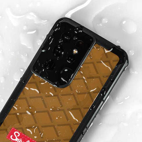 Sneakerhead Gold Pattern Galaxy S24 Ultra Waterproof Case