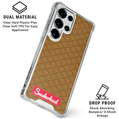 Sneakerhead Gold Pattern Galaxy S25 Ultra Clear Case