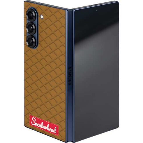 Sneakerhead Gold Pattern Galaxy Z Fold6 Skin
