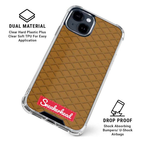 Sneakerhead Gold Pattern iPhone 15 Clear Case