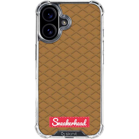 Sneakerhead Gold Pattern iPhone 16 Plus Clear Case