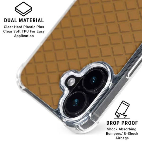 Sneakerhead Gold Pattern iPhone 16 Plus Clear Case