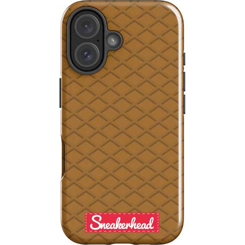 Sneakerhead Gold Pattern iPhone 16 Plus Impact Case