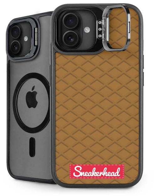 Sneakerhead Gold Pattern iPhone 16 Plus Kickstand Case