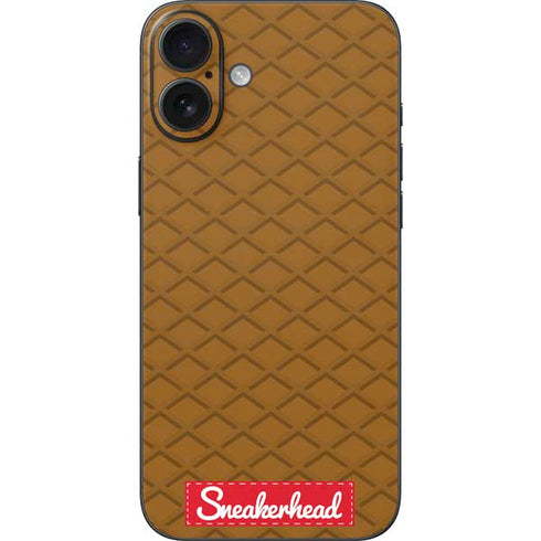Sneakerhead Gold Pattern iPhone 16 Plus Skin