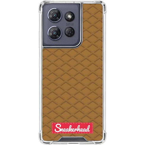 Sneakerhead Gold Pattern Moto G Play 5G (2025) Clear Case