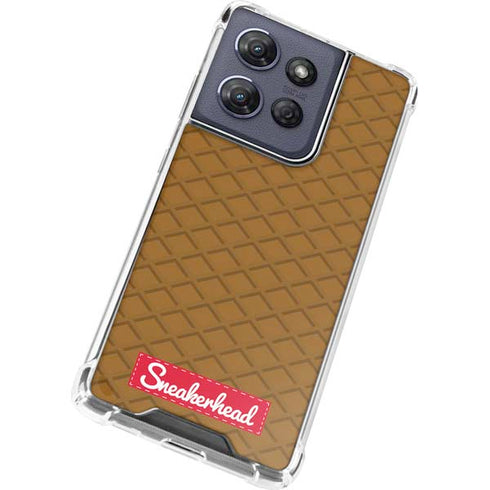 Sneakerhead Gold Pattern Moto G Play 5G (2025) Clear Case