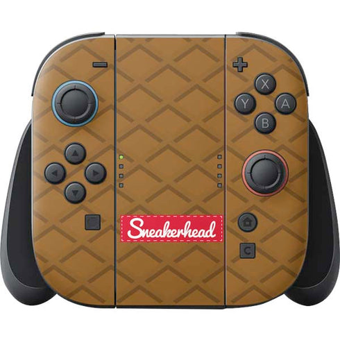 Sneakerhead Gold Pattern Nintendo Skins