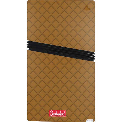 Sneakerhead Gold Pattern PS5 Pro Console Skin