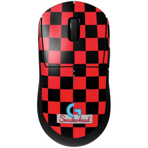 Sneakerhead Red Checkered G Pro Wireless Gaming Mouse Skin