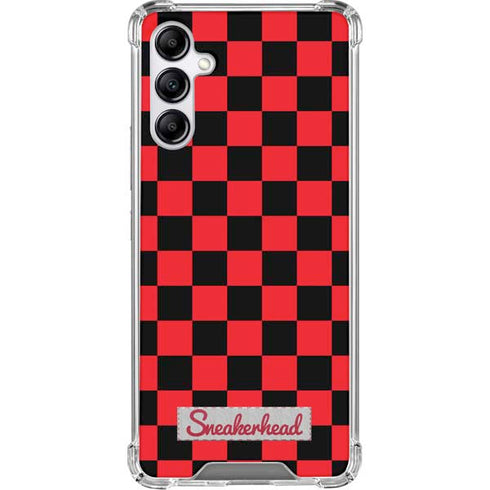 Sneakerhead Red Checkered Gabb Phone 4 Clear Case