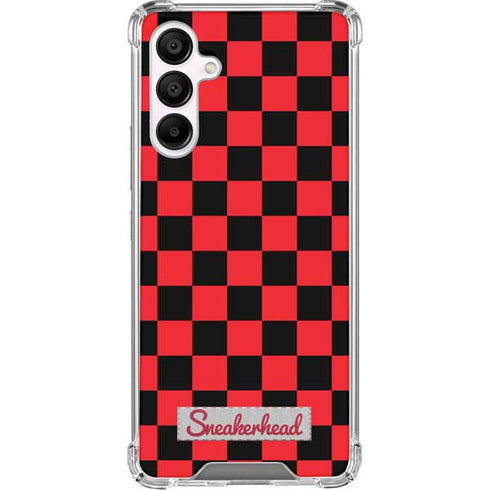 Sneakerhead Red Checkered Galaxy A16 5G Clear Case