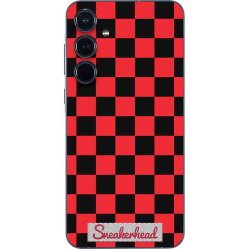 Sneakerhead Red Checkered Galaxy A35 5G Skin