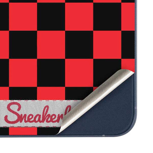 Sneakerhead Red Checkered Galaxy A35 5G Skin