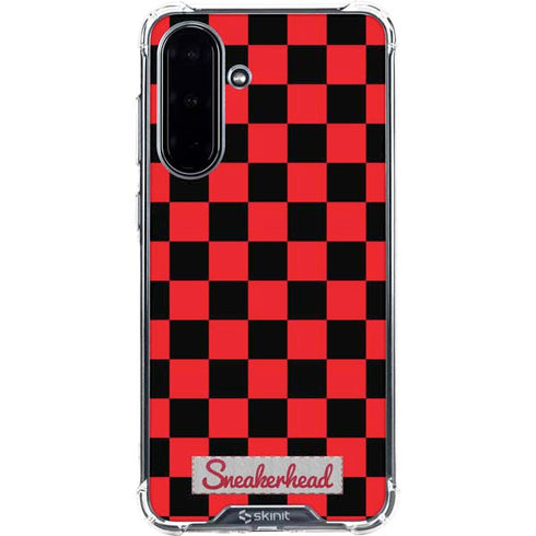 Sneakerhead Red Checkered Galaxy A36 5G Clear Case